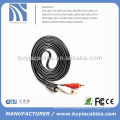 3.5MM STEREO À 2 RCA MALE PLUGS AUDIO CABLE ADAPTATEUR 6FT 6